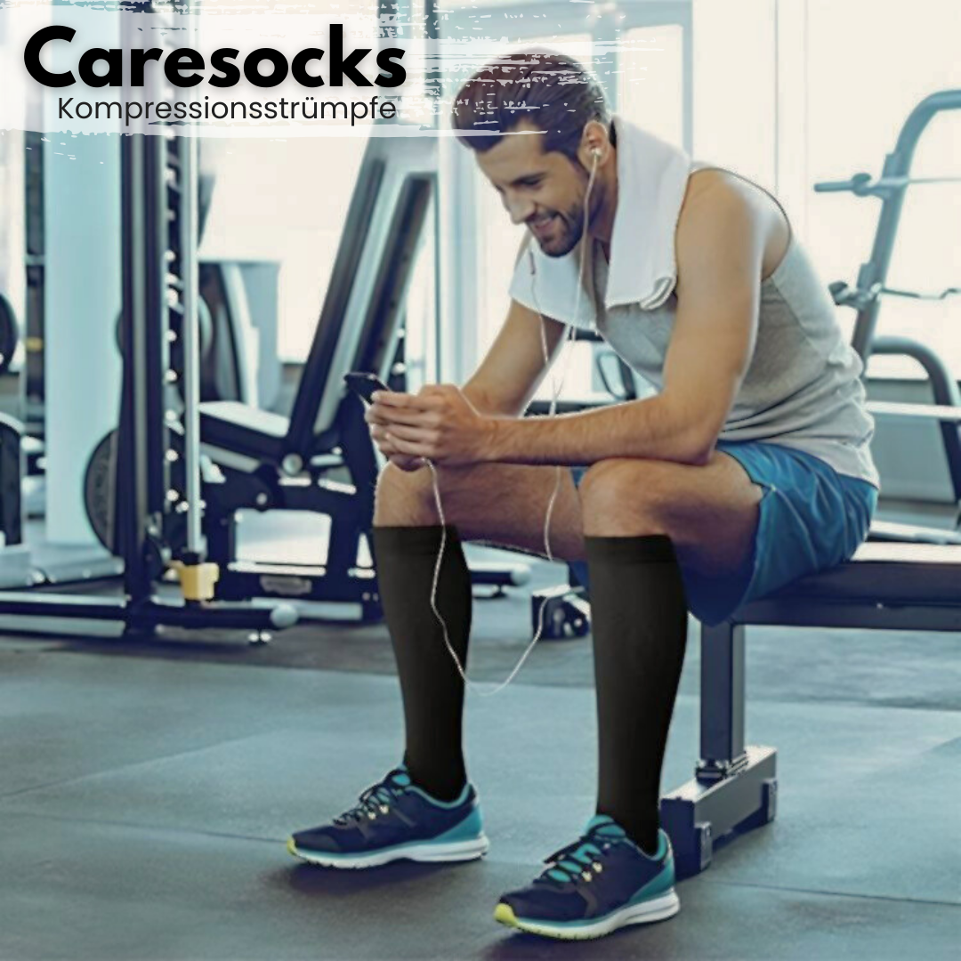 Caresocks orthopädische Kompressionsstrümpfe - verhindert Krampfadern & entlastet müde Füße