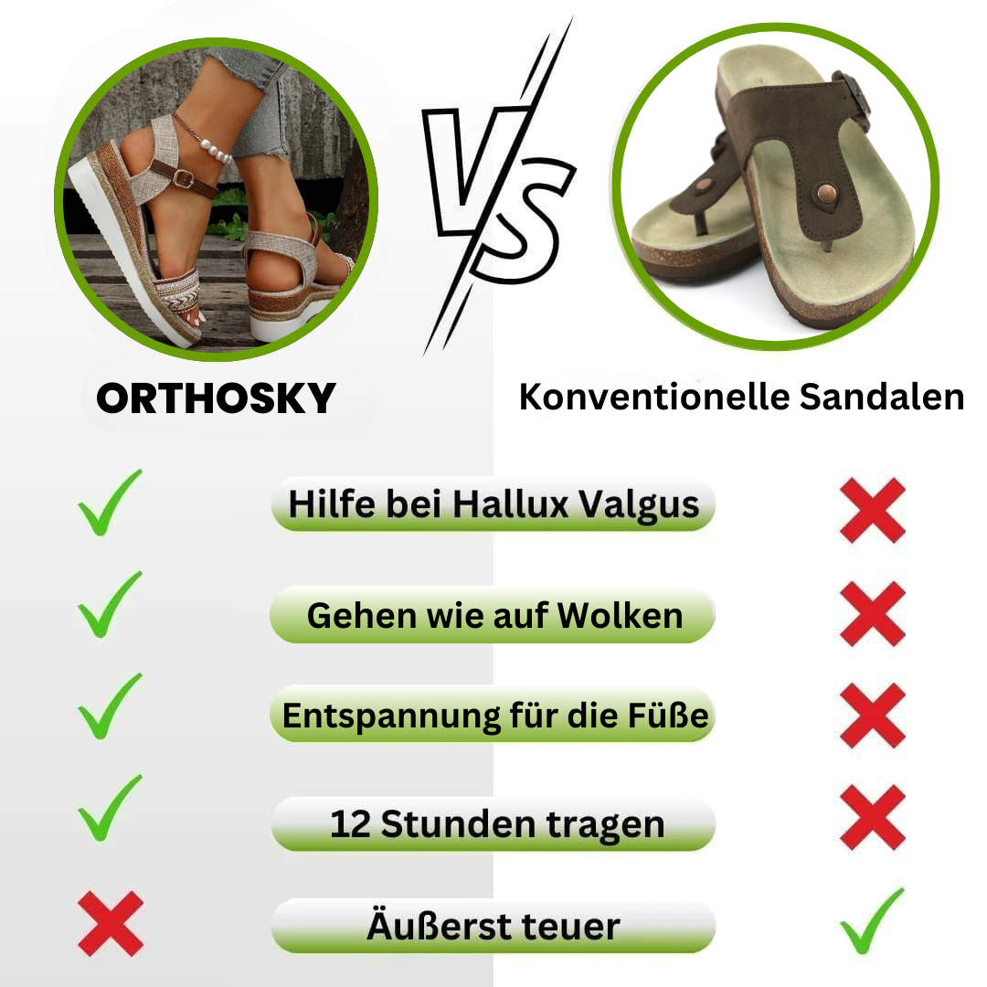 OrthoSky - ergonomische schmerzlindernde Sandalen für Damen