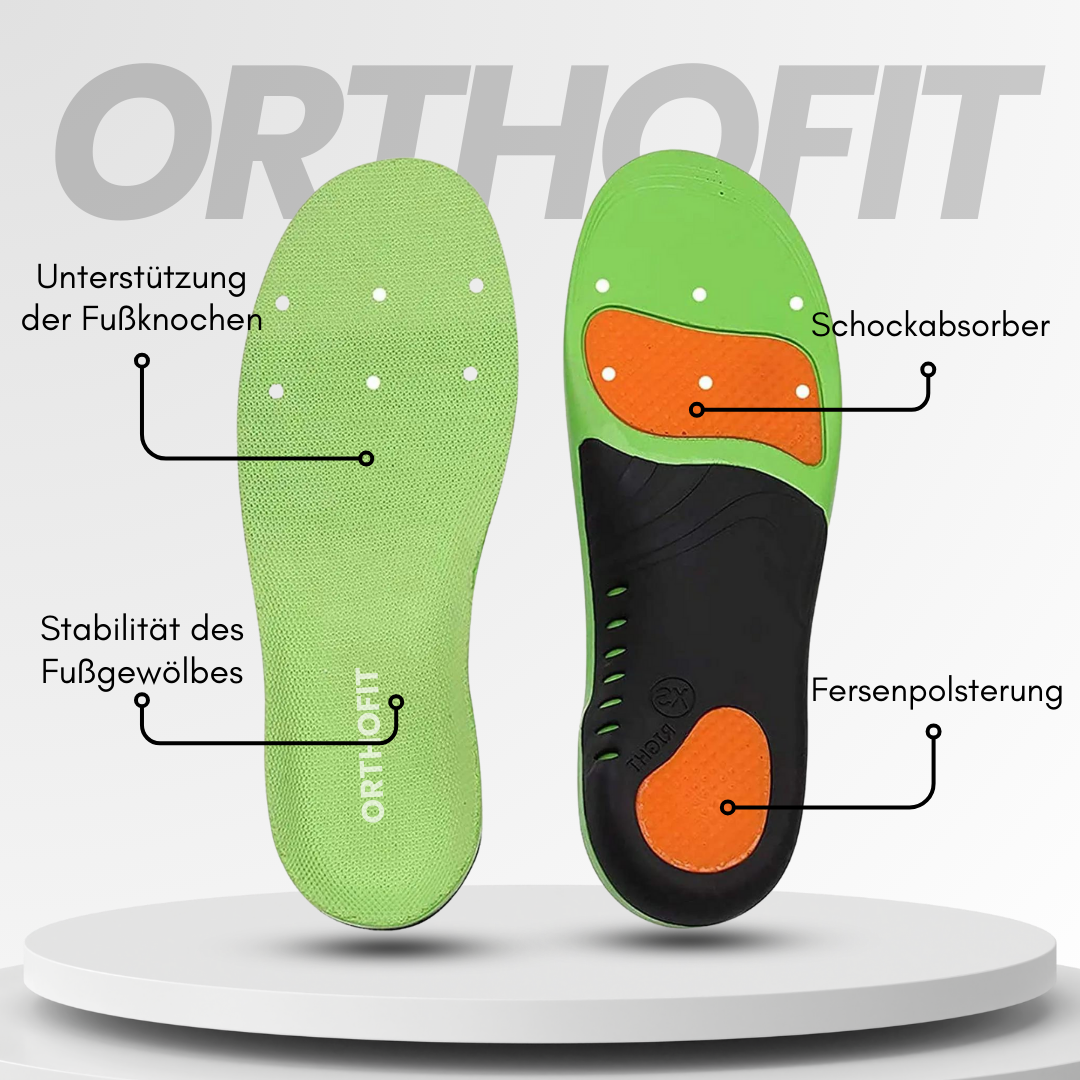 Orthofit - ergonomisch schmerzlindernde Einlagen für alle Schuhe (2 Stück für beide Füße)