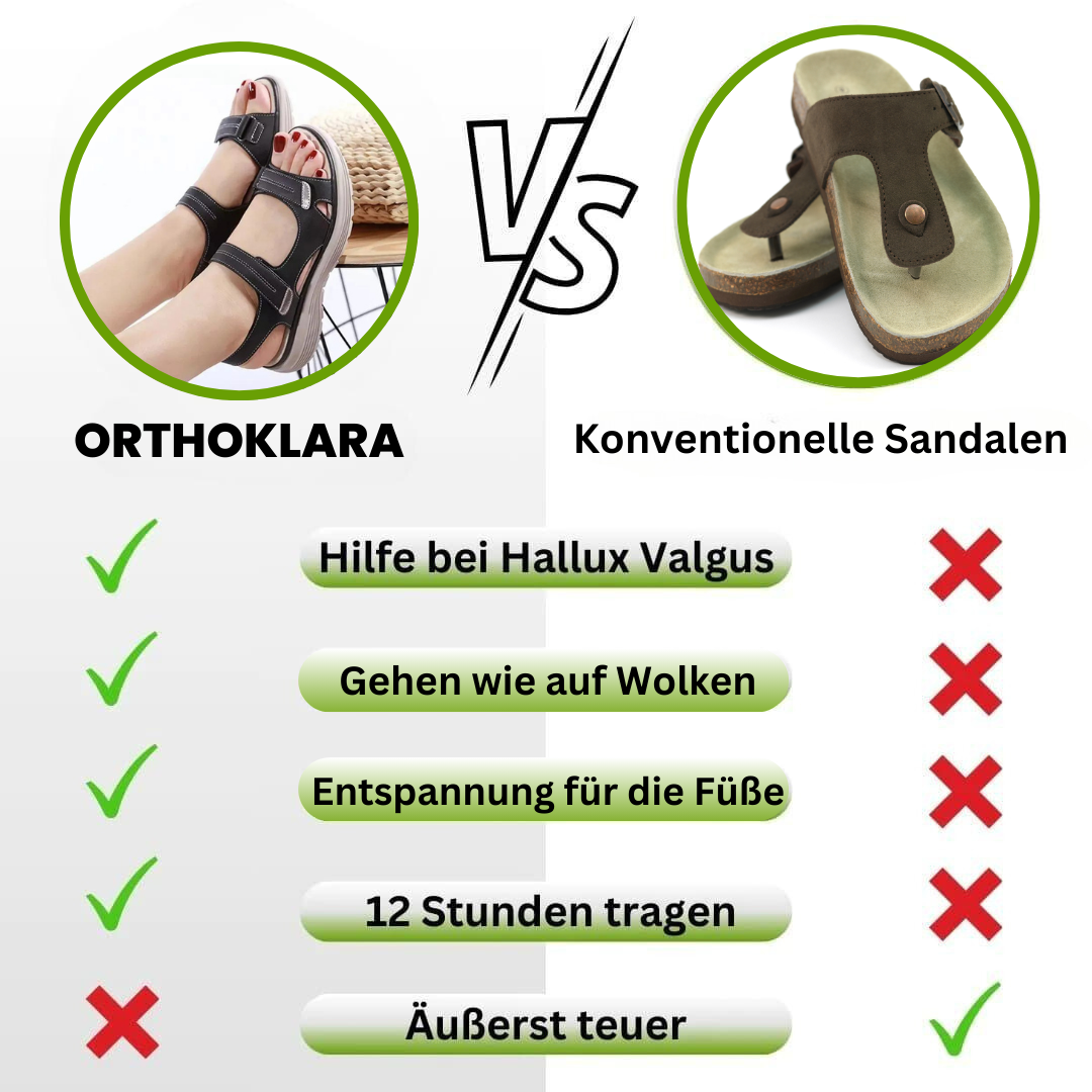 OrthoKlara - ergonomische schmerzlindernde Sandalen für Damen