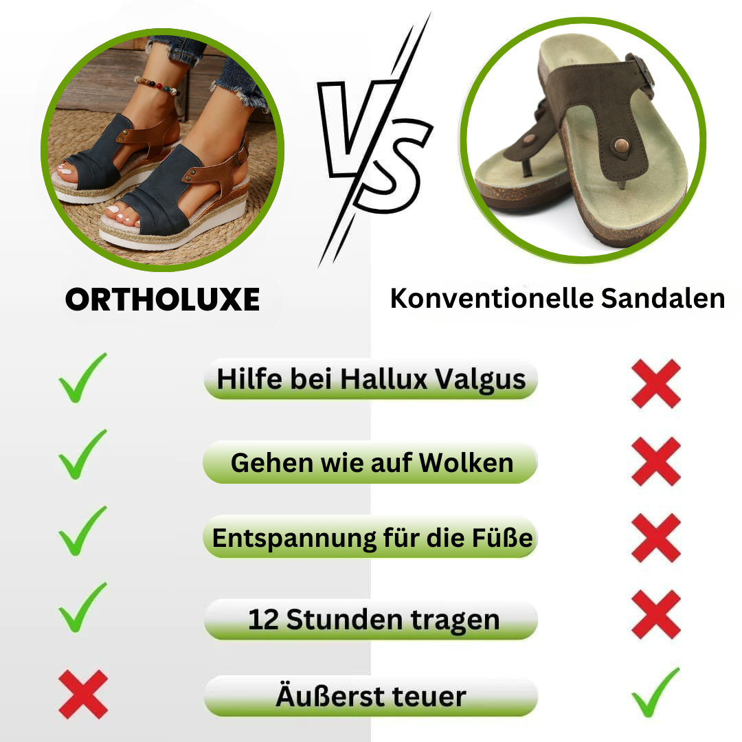 OrthoLuxe - ergonomische schmerzlindernde Sandalen für den Sommer