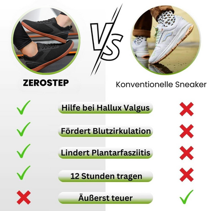 Zerostep - ergonomische schmerzlindernde Barfuß-Sneaker