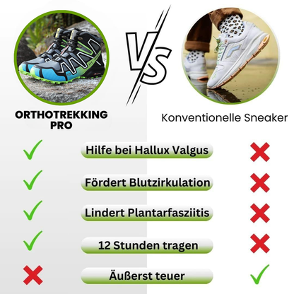 OrthoTrekking Pro - ergonomische schmerzlindernde Trekking u.-Wanderschuhe für Herbst und Winter