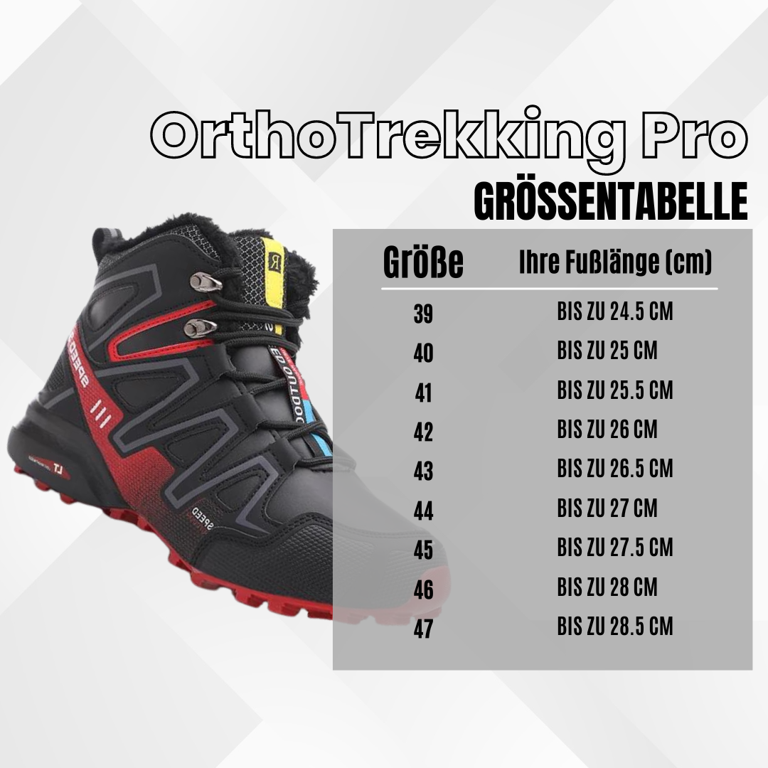 OrthoTrekking Pro - ergonomische schmerzlindernde Trekking u.-Wanderschuhe für Herbst und Winter