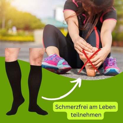 Caresocks orthopädische Kompressionsstrümpfe - verhindert Krampfadern & entlastet müde Füße