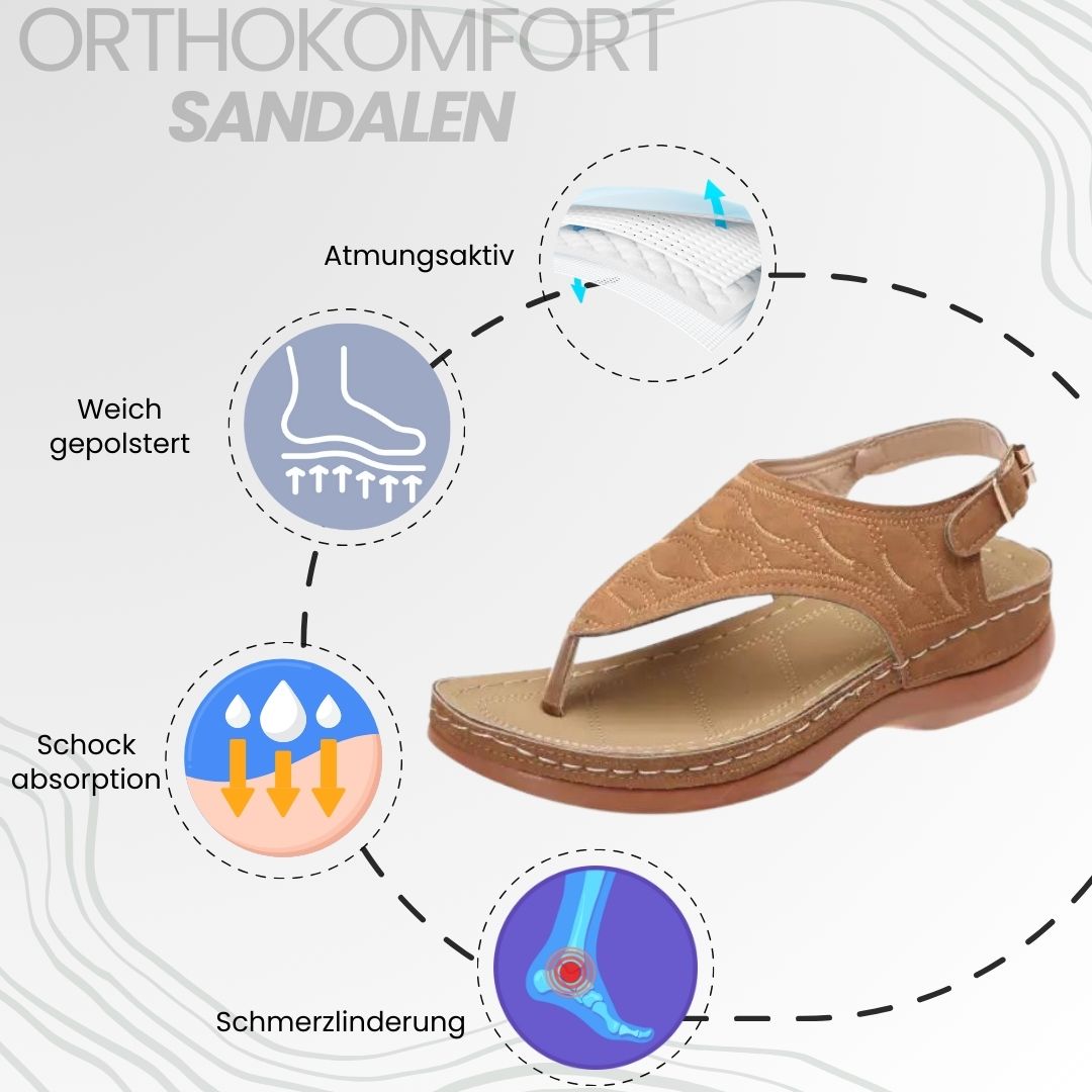 OrthoKomfort - Damen ergonomische schmerzlindernde Komfort-Sandalen